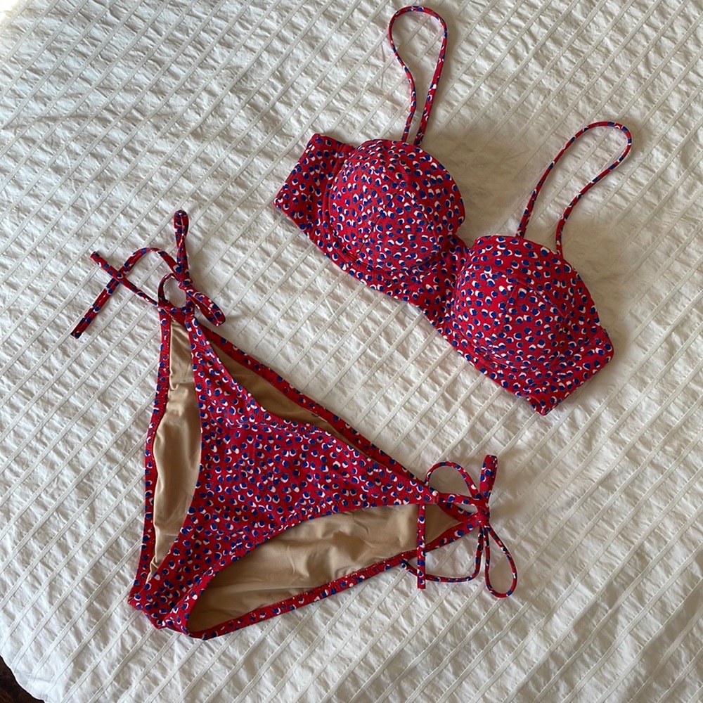 J crew patterned bikini - like new